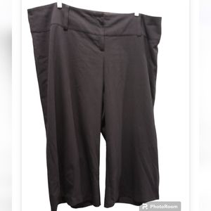 Torrid Womens Black Zipper Button Front Closure Belt Loops Capri Cropped Pants